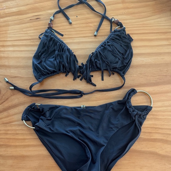 Vitamin A Black Fringe Bikini - Picture 1 of 3